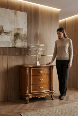 Stolik nocny Design Tabela Meble Szafki nocne Drewno Sypialnia Stolik Nowość