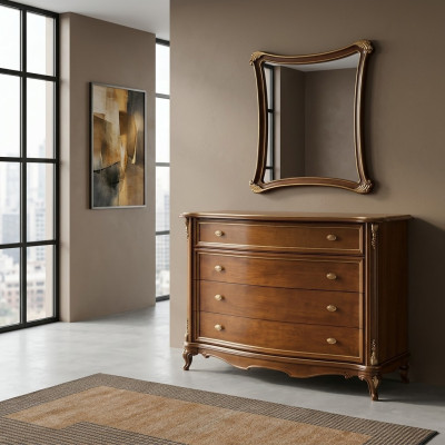 Drewno Classic Design Komody Kredens Szafa Wysoka szafka Kredens z szufladami