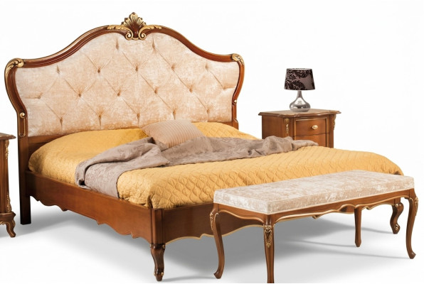 Łóżko Meble Podwójne łóżko Natural Wood Sypialnia Meble Design bed Meble Włochy