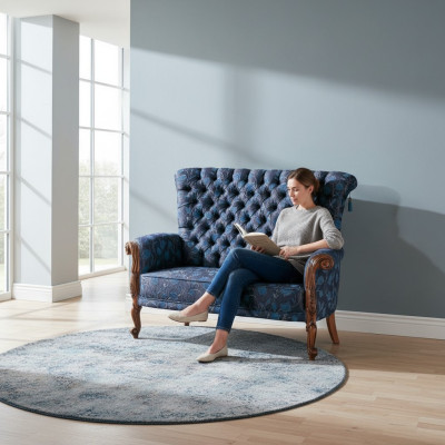 Sofa 2 miejsce do siedzenia Italian Meble design Włókienniczy Podkładka Siedziba sofy Dwumiejscowe Nowe