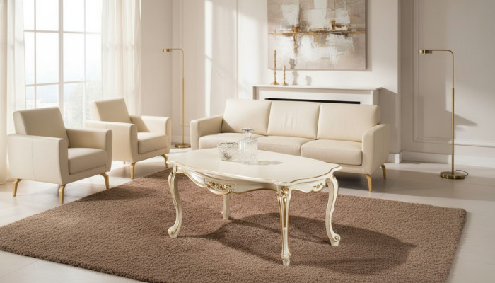 Sofa Stolik kawowy do salonu Solidny boczny luksusowy stolik kawowy o designie