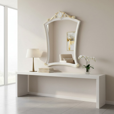 Lustro Lustro klasyczny design biały Lustro Meble Stile Elisa nowy Lustro