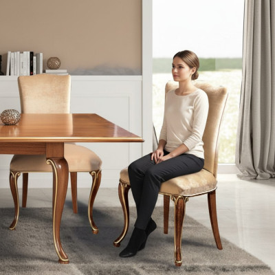 Krzesło Drewno Italian Meble jadalnia Krzesła Luxury Design Fotel Prawdziwe drewno