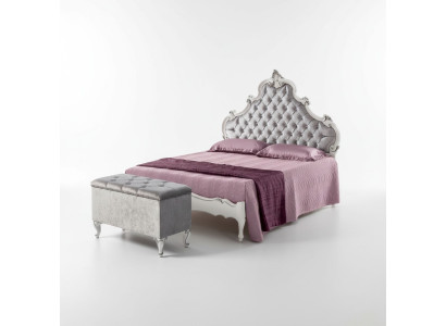 Łóżko Sypialnia Design łóżko Drewno Podwójne łóżko Italian Meble Chesterfield