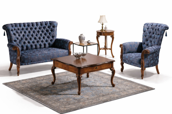Włoski Zestaw sofowy sofa 2xFotel stolik kawowy Stolik Luksusowy 4-częściowy zestaw