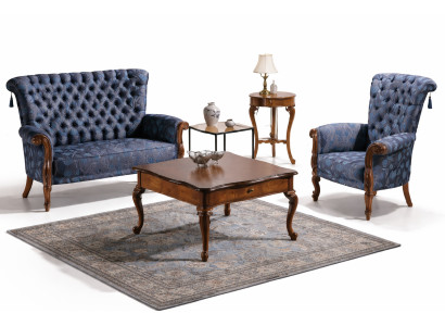 Włoski Zestaw sofowy sofa 2xFotel stolik kawowy Stolik Luksusowy 4-częściowy zestaw