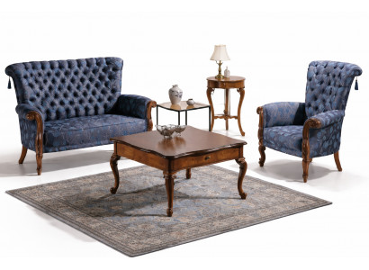 Włoski Zestaw sofowy sofa 2xFotel stolik kawowy Stolik Luksusowy 4-częściowy zestaw