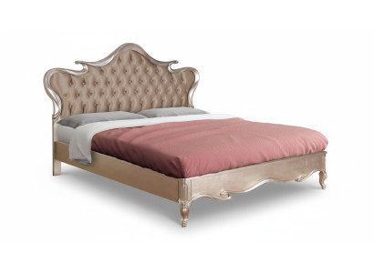 Chesterfield Łóżko Podkładka Design Luxury Double Hotel łóżko Włoskie Drewno Nowe