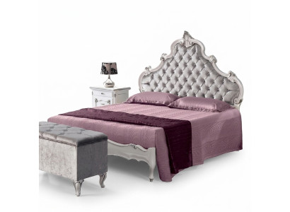 Chesterfield Łóżko Podkładka Design Luxury Double Hotel łóżko Włoskie Drewno Nowe