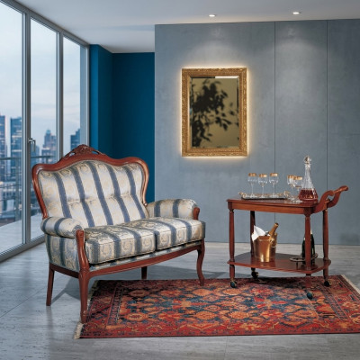 Sofa dwuosobowa 2 miejsce do siedzenia Design Sofy Podkładka Classic Siedziba Materiał Włókienniczy Couch