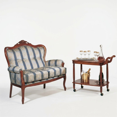Sofa dwuosobowa 2 miejsce do siedzenia Design Sofy Podkładka Classic Siedziba Materiał Włókienniczy Couch
