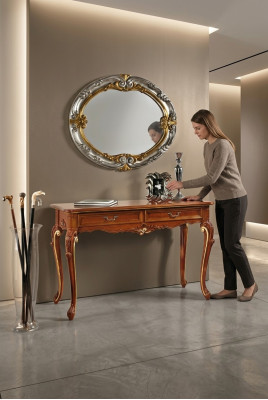 Stół konsolowy Lustro Zestaw kredensów New Drewno Italian Meble Style StileElisa