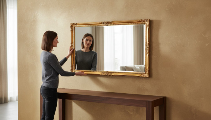 Lustro Italian Classic Design Meble połysk Drewno ścienne Meble xll duże