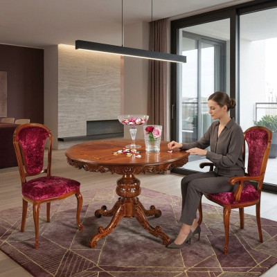 Designerskie Solidne drewno Stół obiadowy jadalnia Możliwość przedłużenia tabeli wkładu talerzowego