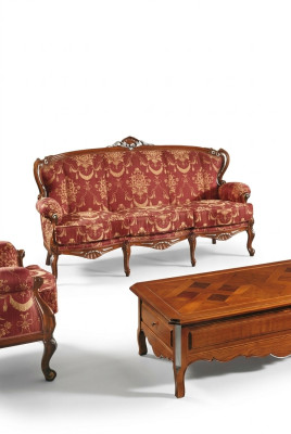 Klasyczne 3 miejsce do siedzenia Sofa Sofa Sofa Podkładka Sofy Kanapy Sofa Barokowa