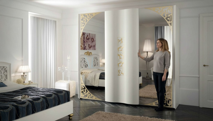 Szafa Sypialnia Drewno Szafa Stil Drewno Szafki Modern Lustro XXL