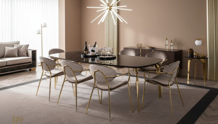 Luksusowy Stół obiadowy Modern jadalnia Kuchnia Ess stoły Design Tabela Szkło 250 cm XXL