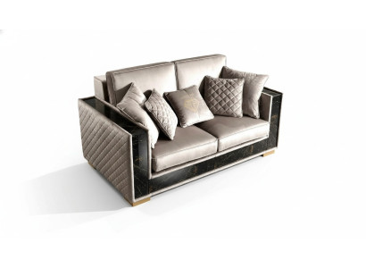 Sofa 2 miejsce do siedzenia Modern Design Podkładka Włókienniczy Sofy Siedziba Meble Żywy krajobraz Gray