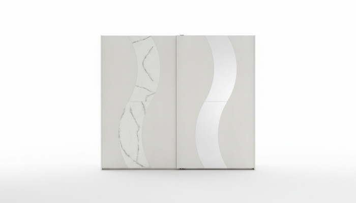Szafa z drzwiami przesuwnymi Sypialnia Szafa Szafki Drewno Design Modern