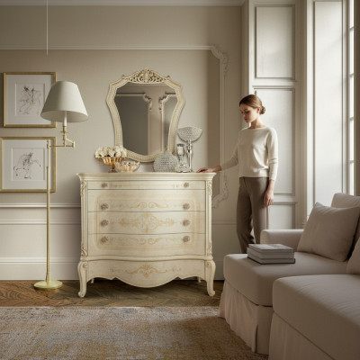 Kredens Komody konsola Sypialnia Modern Drewno Luxury Design Szafki Style