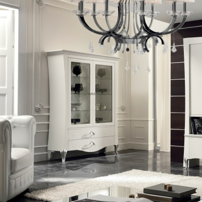 Luksusowa witryna Gablota prezentuje Szkło Szafa w stylu Italy Modern Design Drewno