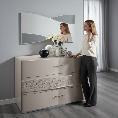 Komoda Komody konsola Sypialnia Modern Drewno Luxury Design Szafki Style Nowość