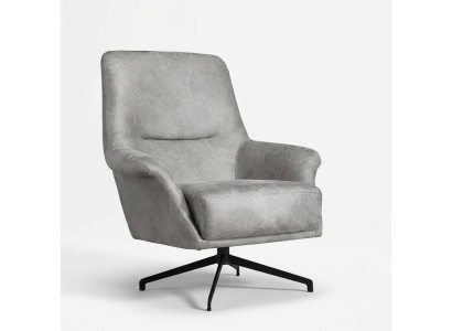 Fotel Design Kanapa Sofa Relaks Skóra Lounge Club miejsce siedzące Luksus Siedziba Szary Nowoczesny
