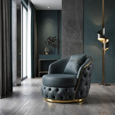 Fotel Chesterfield Siedziba Barokowy Rokoko Design Nowoczesny Salon Podkładka Tron