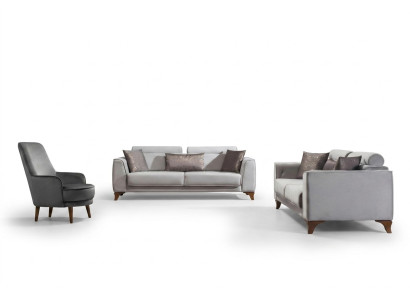 Zestaw sofowy 3+3+1 miejsce do siedzenia Ustawić Design Sofy Sofa Kanapa Podkładka Siedziba Kanapa