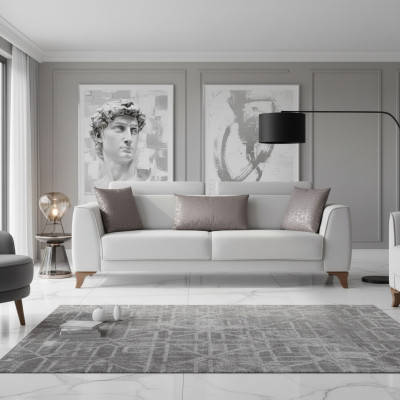 Sofa 3 miejsce do siedzenia Design Sofy Podkładka Siedziba Design Trzyosobowa Modern Material Meble Nowe