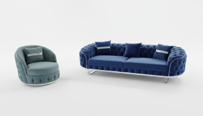 Zestaw sofowy 3+1 miejsce do siedzenia Ustawić Design Sofy Sofa Kanapa Podkładka Design Luxury