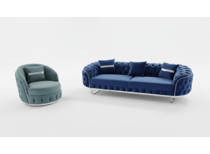 Zestaw sofowy 3+1 miejsce do siedzenia Ustawić Design Sofy Sofa Kanapa Podkładka Design Luxury