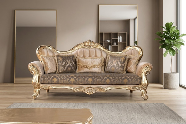 Sofa 3 miejsce do siedzenia Sofy Siedziba Classic Couch Luxury Włókienniczy Pokój Dzienny Trzyosobowy Nowy