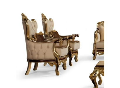 Fotel Design Podkładka Sofa Barokowa Chesterfield Włókienniczy Salon New EarsFotel