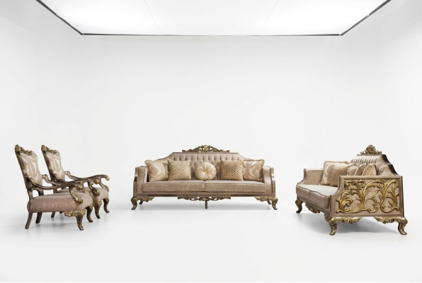 Zestaw sofowy 3+3+1+1 miejsce do siedzenia stolik kawowy Sofa Sofy Fotel Materiał 225 cm Zestaw 5-częściowy