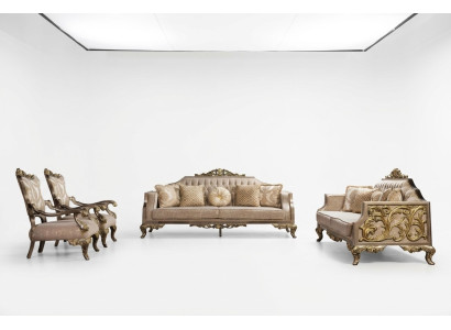 Zestaw sofowy 3+3+1+1 miejsce do siedzenia stolik kawowy Sofa Sofy Fotel Materiał 225 cm Zestaw 5-częściowy