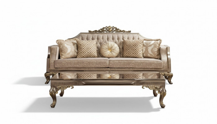 Sofa trzyosobowa 3 miejsce do siedzenia sofa sofy materiał barokowy rokoko kanapa projekt salonu