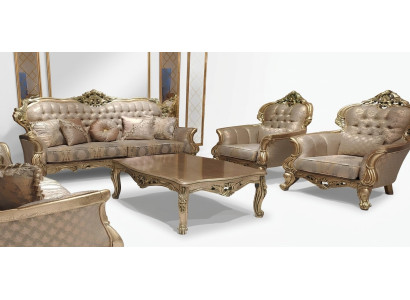 Luksusowy Ustawić Zestaw sofowy 3+1+1 miejsce do siedzenia Sofa Materiał Sofy Klasyczne Barokowe Nowe
