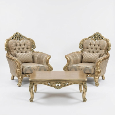 Fotel EarsFotel Design Podkładka Sofa Barokowa Chesterfield Włókienniczy Salon Nowość