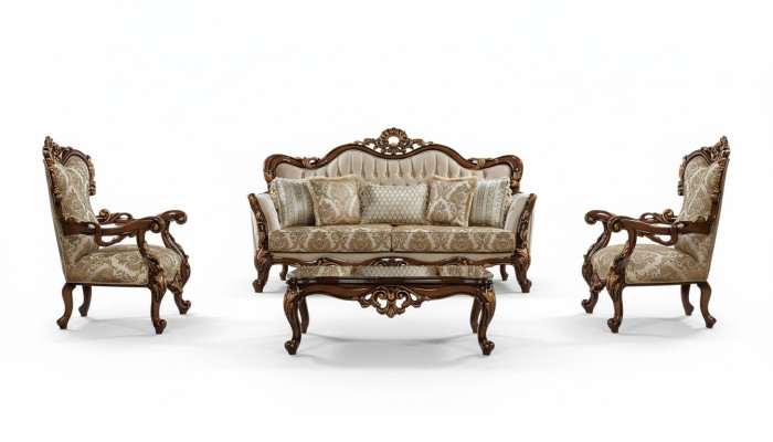Zestaw kanapowy 3+1 miejsce do siedzenia Sofa Sofy Kanapa Materiał Ustawić Grupa Zestaw Salon