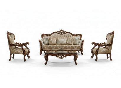 Zestaw kanapowy 3+1 miejsce do siedzenia Sofa Sofy Kanapa Materiał Ustawić Grupa Zestaw Salon