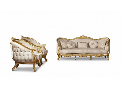 Barokowy Zestaw sofowy 3+1+1 miejsce do siedzenia Chesterfield Sofa Sofy Fotel Siedziba Ustawić