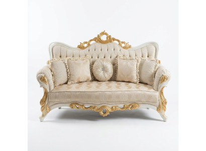 Sofa trzyosobowa 3 miejsce do siedzenia Barokowa Rokoko Sofa Sofy Kanapa Materiał Styl Barok Siedziba