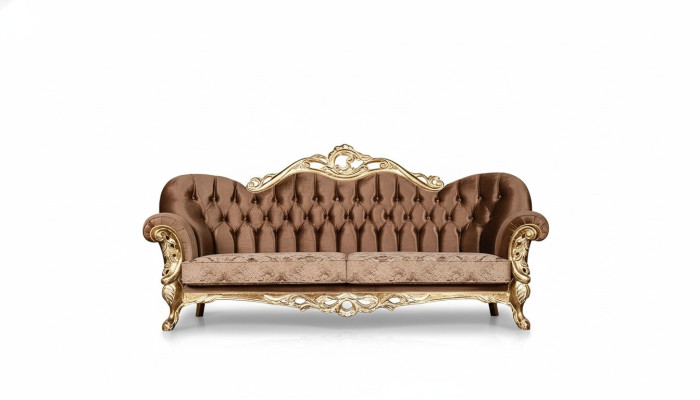 Luksusowa trzyosobowa sofa 3 miejsce do siedzenia Barokowa Sofa Rokoko Sofy Fotel Materiał Style Meble