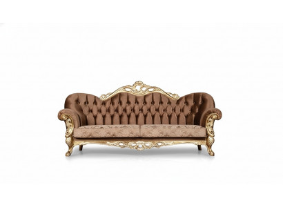 Luksusowa trzyosobowa sofa 3 miejsce do siedzenia Barokowa Sofa Rokoko Sofy Fotel Materiał Style Meble