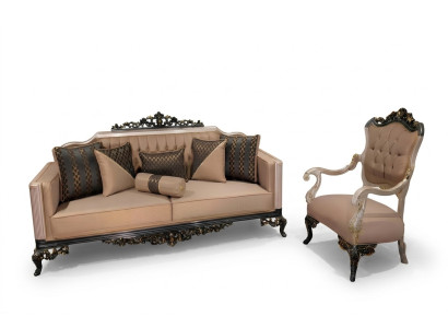 Luksusowy Zestaw Ustawić Zestaw sofowy 3+1 miejsce do siedzenia Sofa Sofy Fotel Materiał 2szt. zestawy
