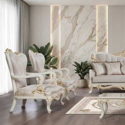 EarsFotel Fotel Design Podkładka Barokowa Sofa Kanapa Włókienniczy Siedziba Living Room Style