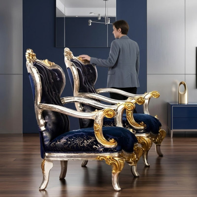 Fotel EarsFotel Design Podkładka Sofa Kanapa Barokowa Siedziba Style 1 miejsce siedzące Włókienniczy
