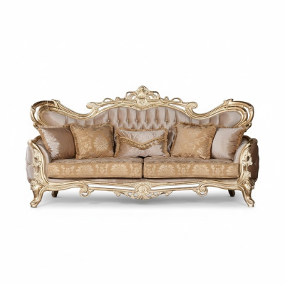 Siedziba Sofa trzyosobowa 3 miejsce do siedzenia Sofa Aksamit Materiał Styl Barok Rokoko Meble Nowy