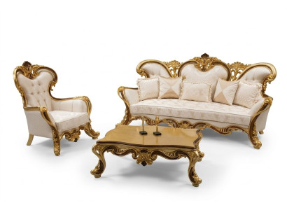 Ustawić Zestaw sofowy 3+1 miejsce do siedzenia Sofa Fotel Sofy Materiał Grupa Salon Nowość